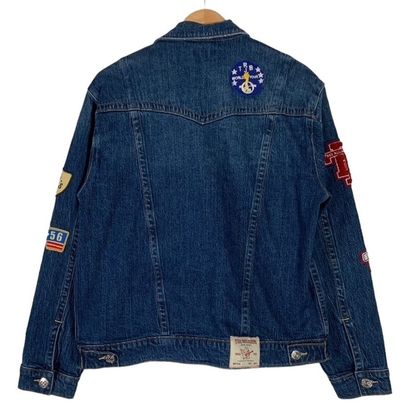 True Religion Oversized Jimmy Trucker Denim Jean Jacket Size Small - Picture 5 of 15